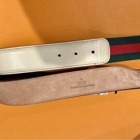 Gucci Web belt with G buckle - Picture 7 of 8